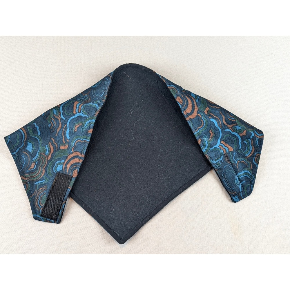 Skida Alpine Bandana Neck Warmer Blue Orange Swirl Fleece Lined One Size USA